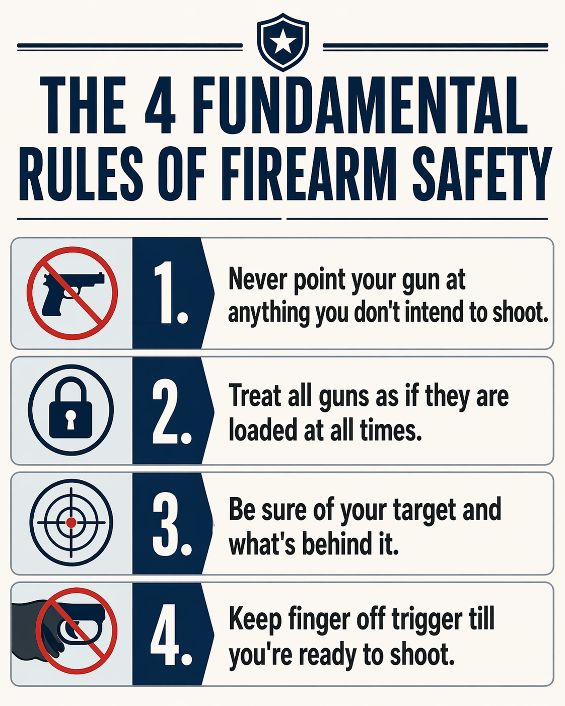 4 Rules of Firearm Safety