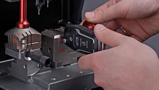 Liberty Locksmith Cutting a Key
