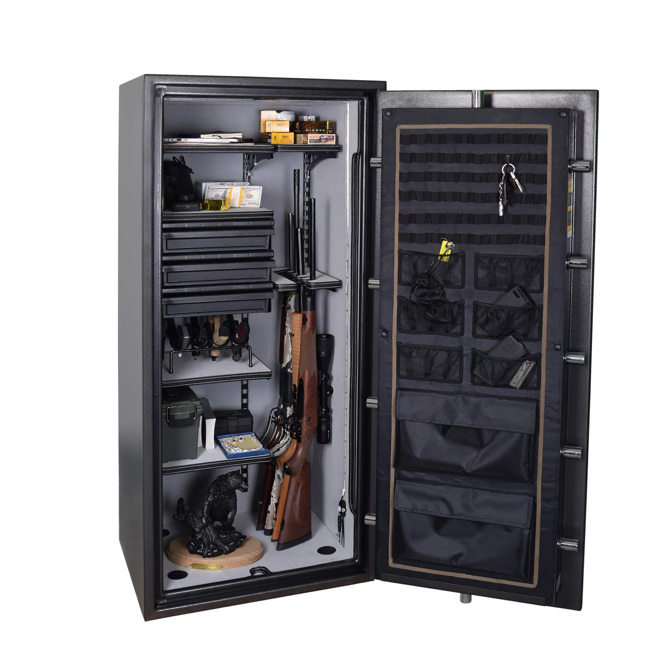 ProSteel Deluxe Home Safe 19 interior configured for long guns